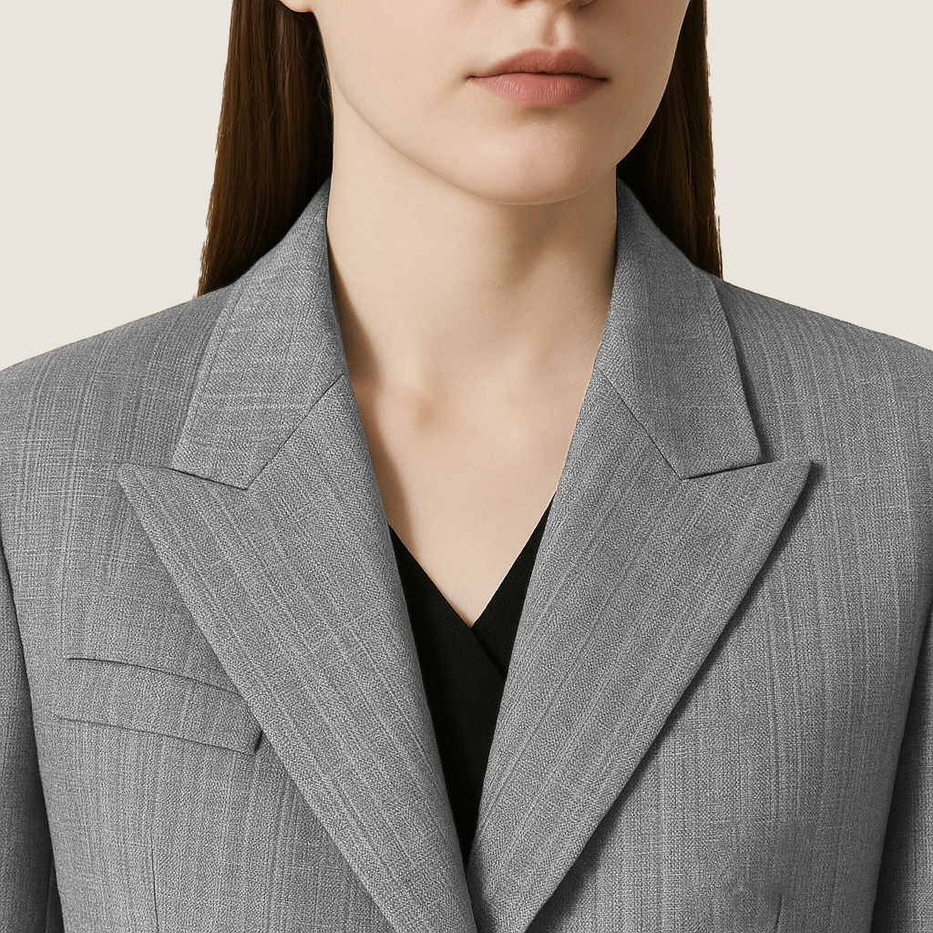 Women's Asymmetric Lapel Stylish Single-Button Blazer A10222