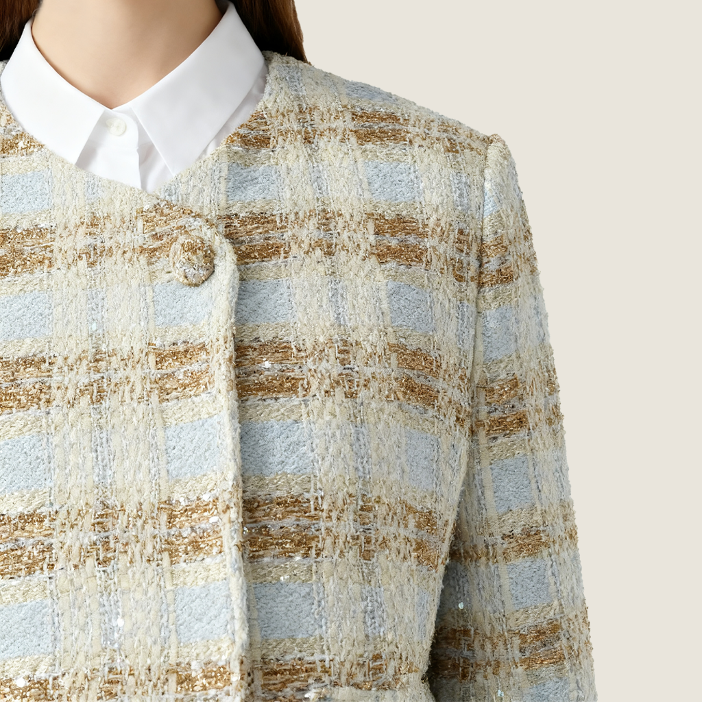 Tweed Cropped Blazer A10391