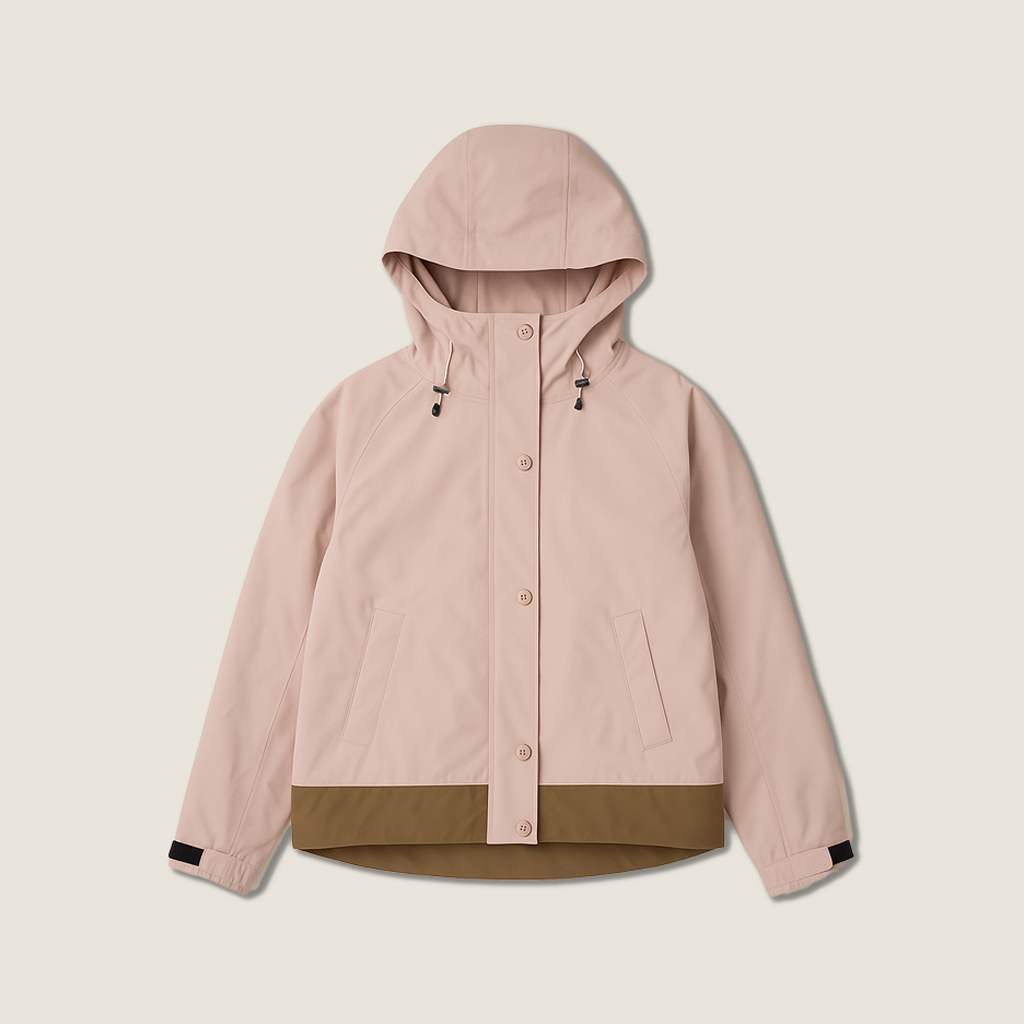Women's Color-Block Lightweight Hooded Short Jacket A10170