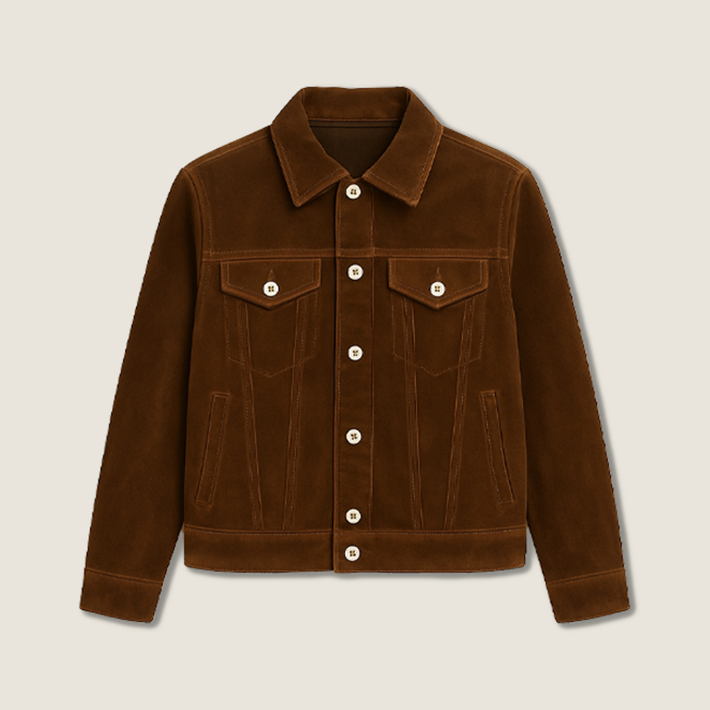 Women's Retro Casual Corduroy Button-Front Trucker Jacket A10232