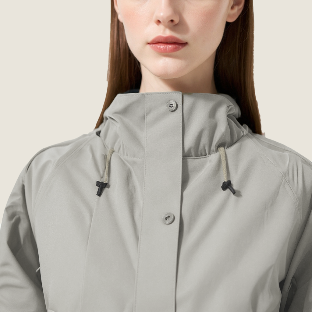 Women's Color-Block Lightweight Hooded Short Jacket A10170