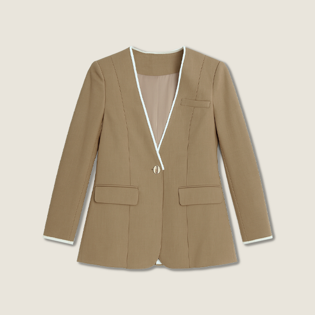 Tailored Single-Breasted Jacket with Flared Pants A10408