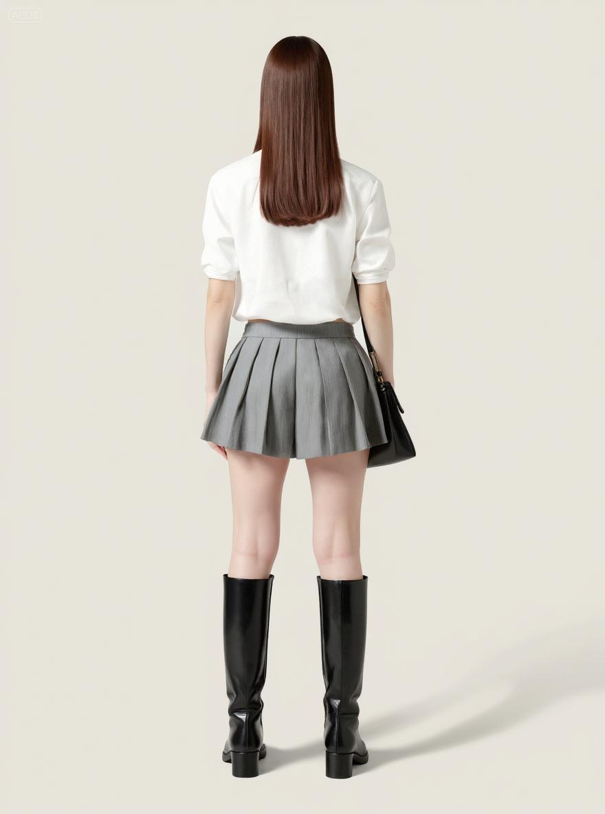 Women's Pleated Tennis Mini Skirt with Soft Inner Layer A10043