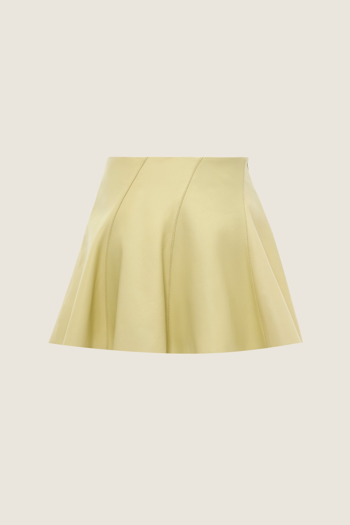 High-Waist Lambskin Ruffle Skirt M31N