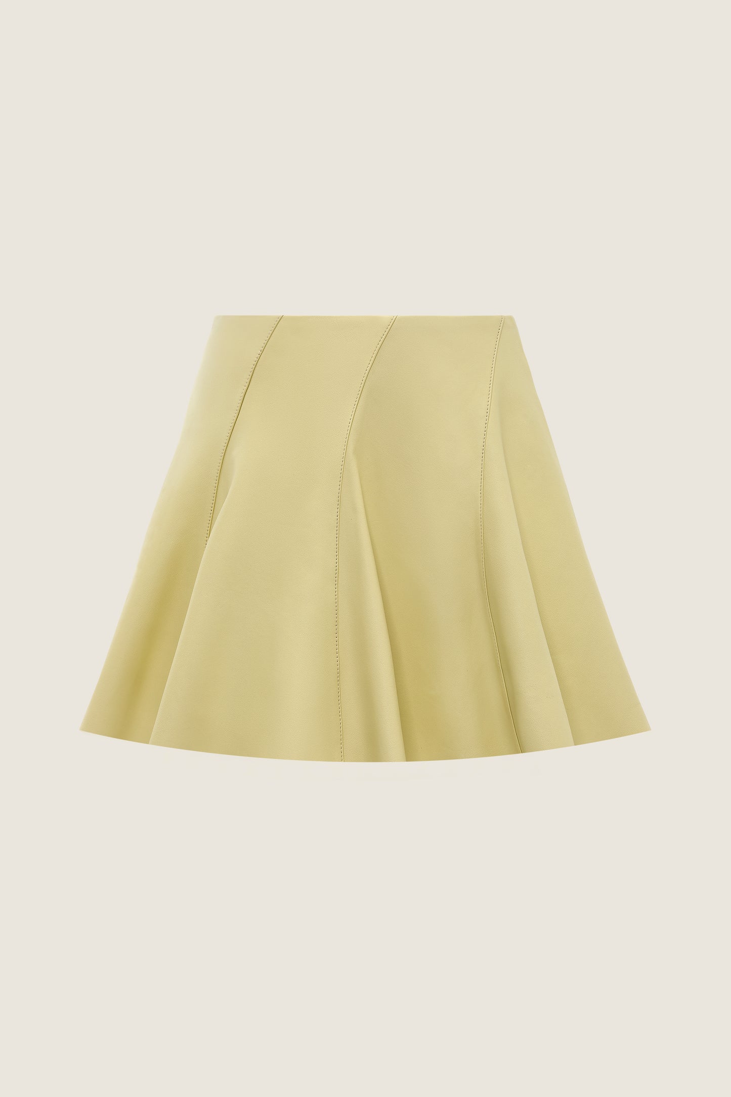 High-Waist Lambskin Ruffle Skirt M31N