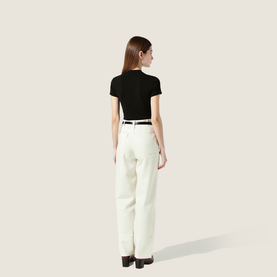 Women's Casual Wide-Leg Pants with Belt A10182