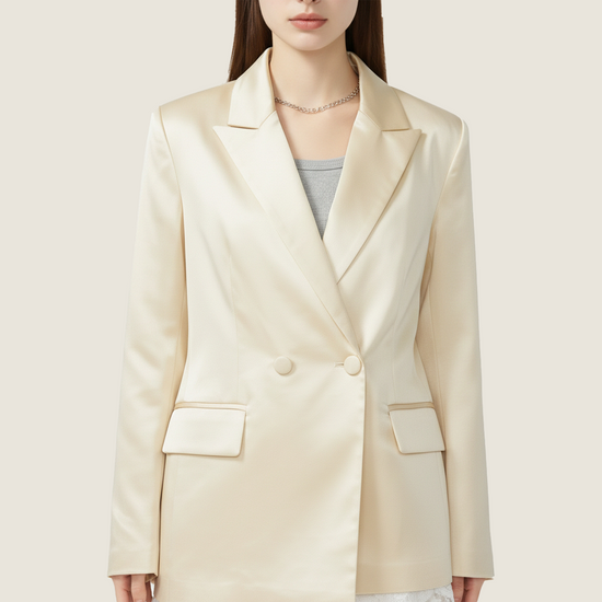 Double-Breasted Pearl Blazer A10430