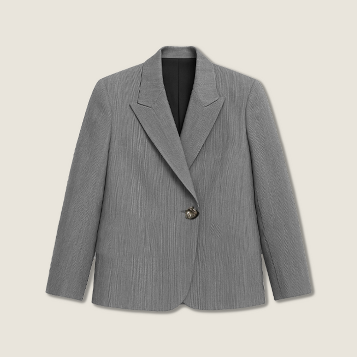 Women's Asymmetric Lapel Stylish Single-Button Blazer A10222
