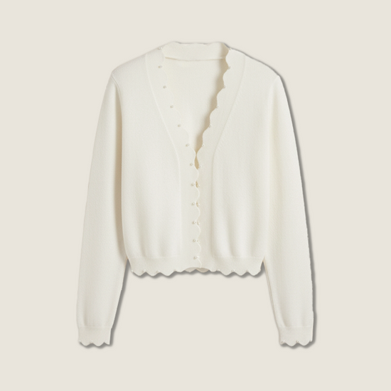 Pearl-Detail Cashmere Cardigan A10395