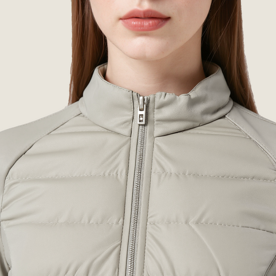 Women's Slim-Fit Quilted Zip-Up Outwear Sophisticated & Functional Design A10171
