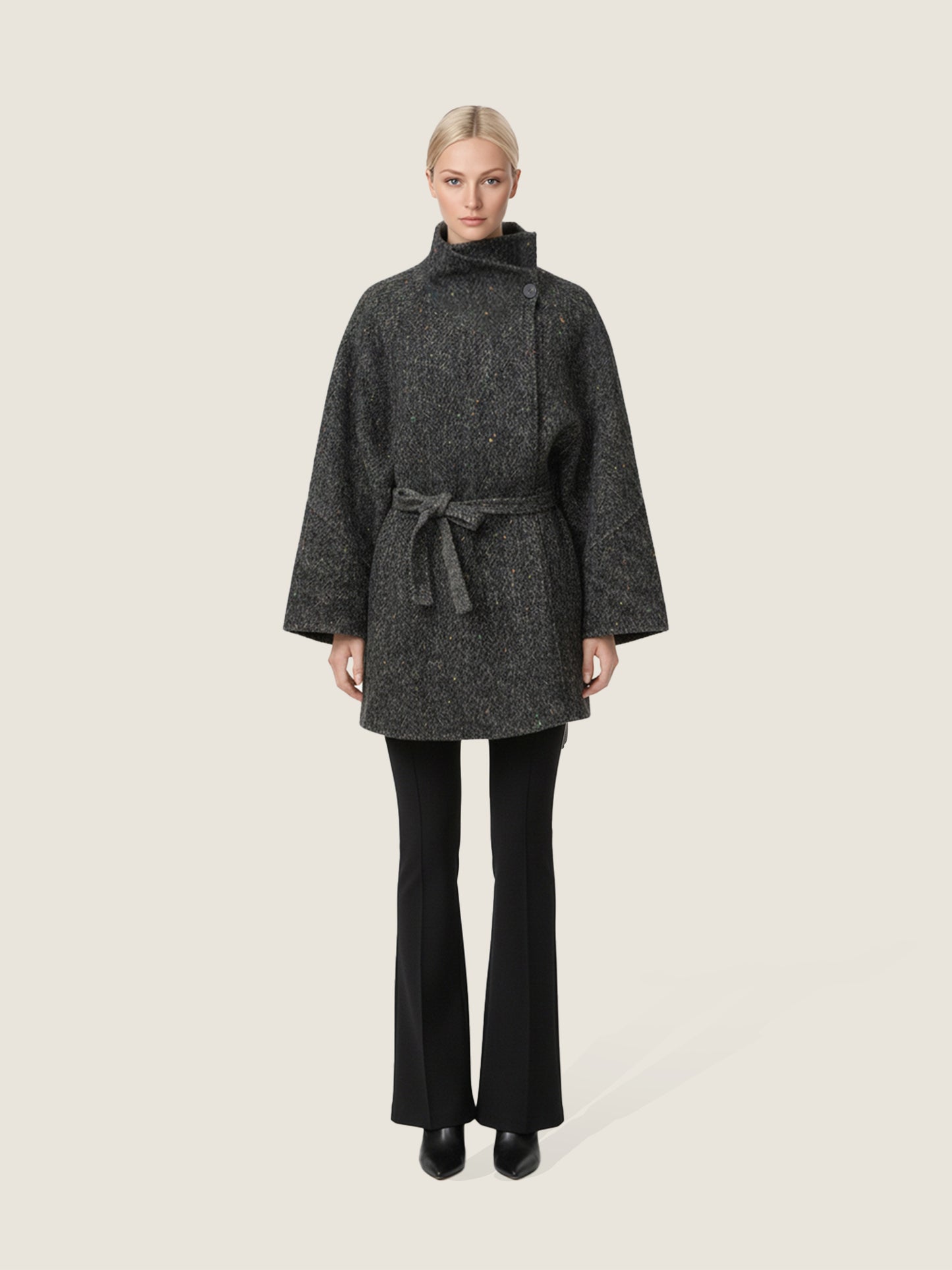 Textured Wrap Coat M31N