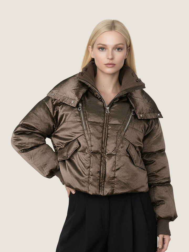 Metallic Acetate Down Jacket M31N