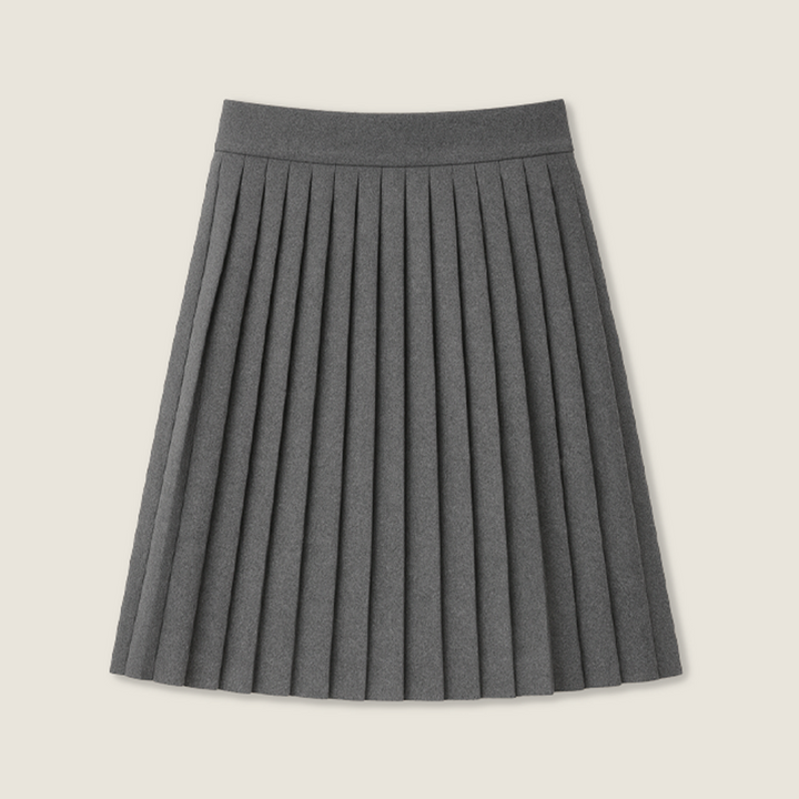 Pleated Cotton Midi Skirt A10015