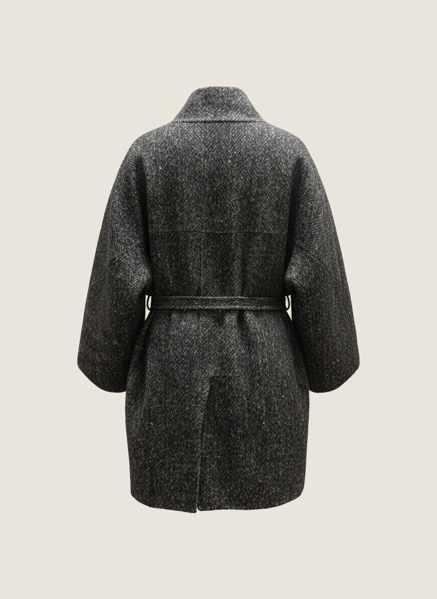 Textured Wrap Coat M31N