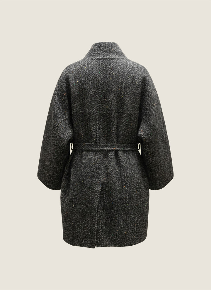 Textured Wrap Coat M31N
