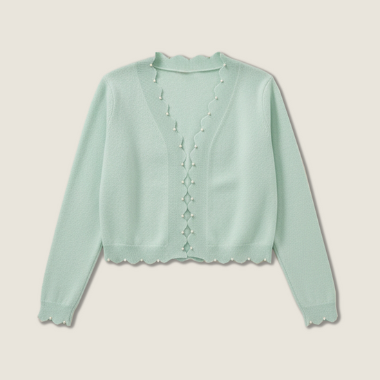 Pearl-Detail Cashmere Cardigan A10395