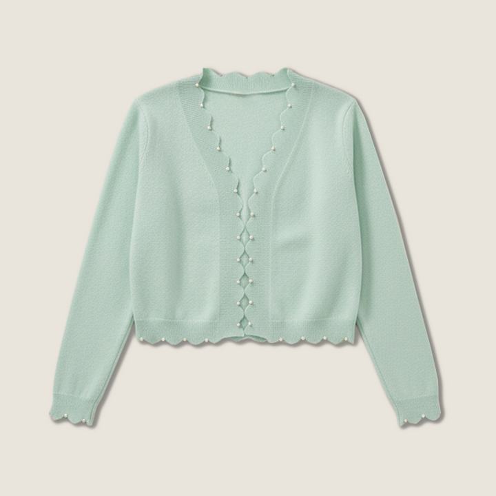Pearl-Detail Cashmere Cardigan A10395