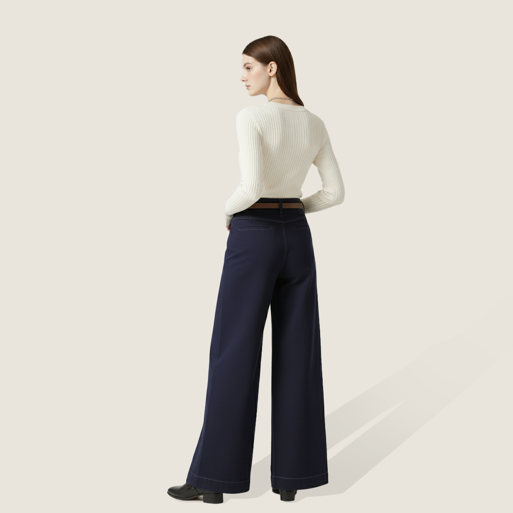 Cotton Wide-Leg Pants M31N