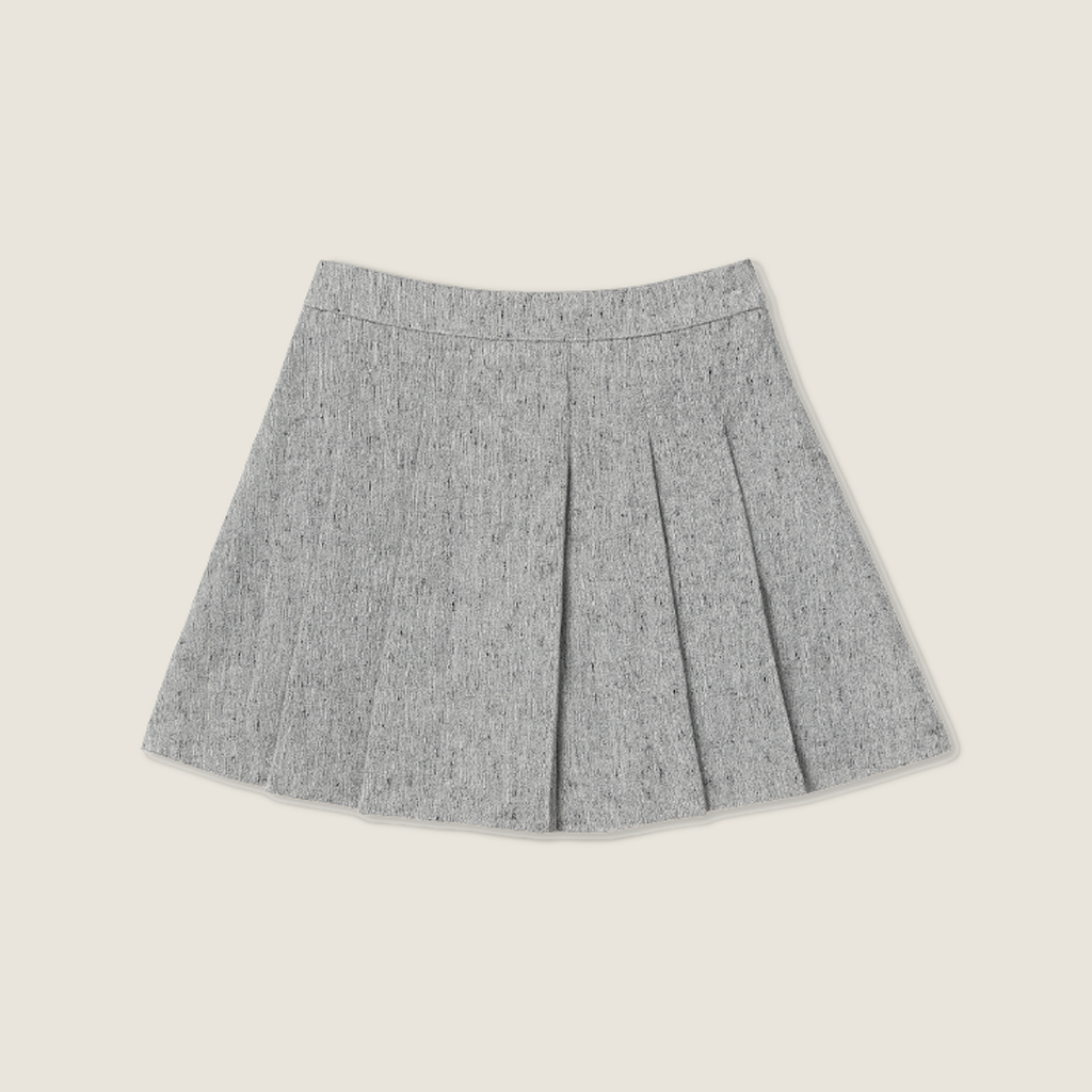 Tweed Jacket with Lace Trim and Mini Skirt - M31N