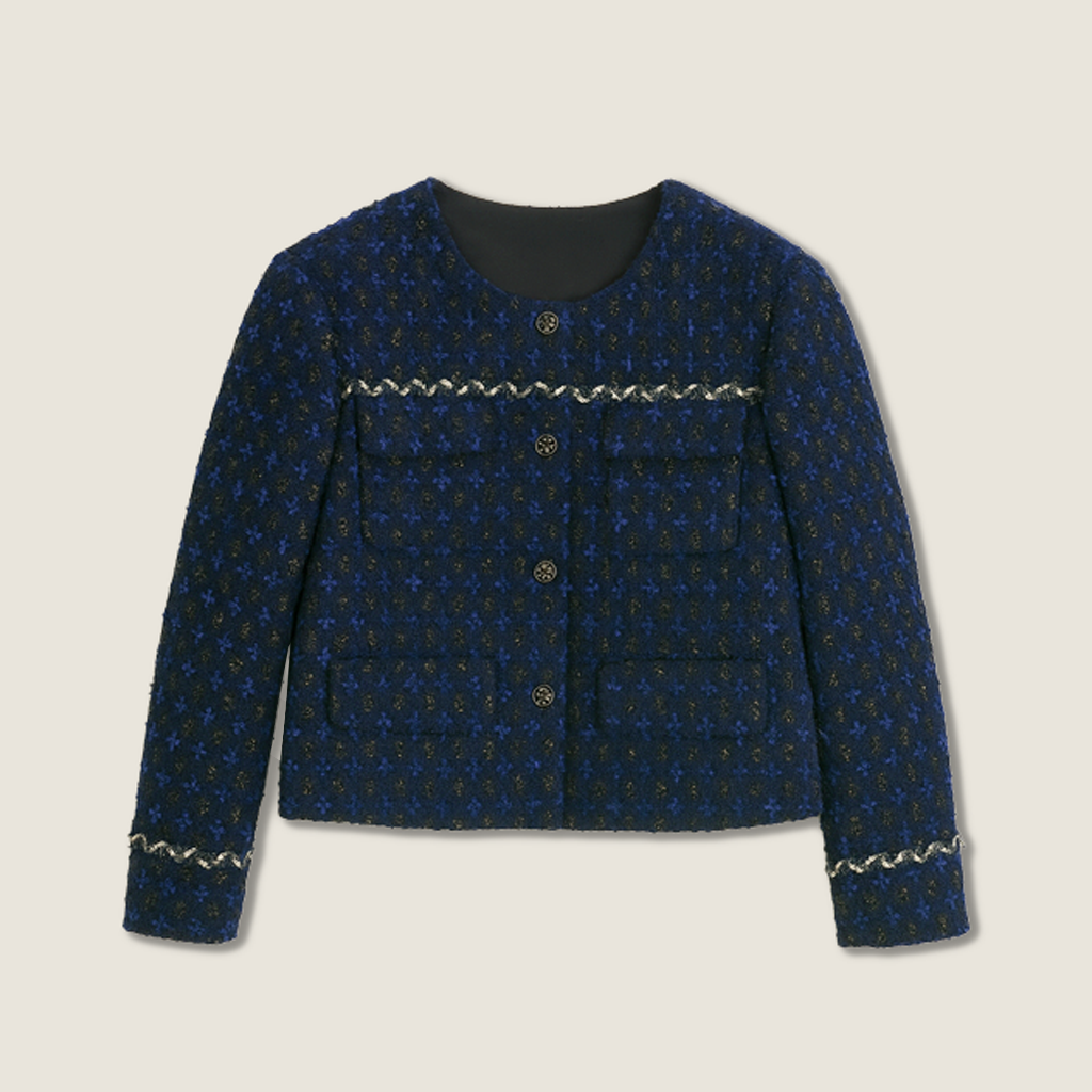 Crew Neck Tweed Two-Piece Set A10301
