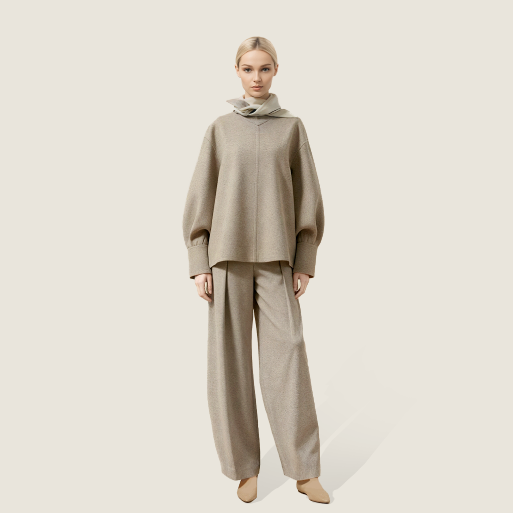 Structured Top With Scarf Detail M31N