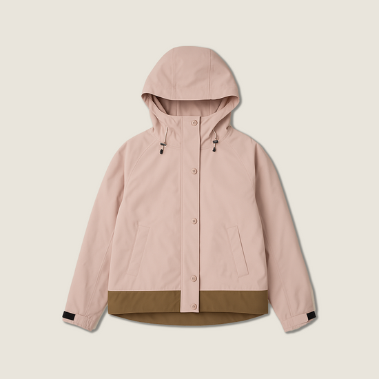 Women's Color-Block Lightweight Hooded Short Jacket A10170