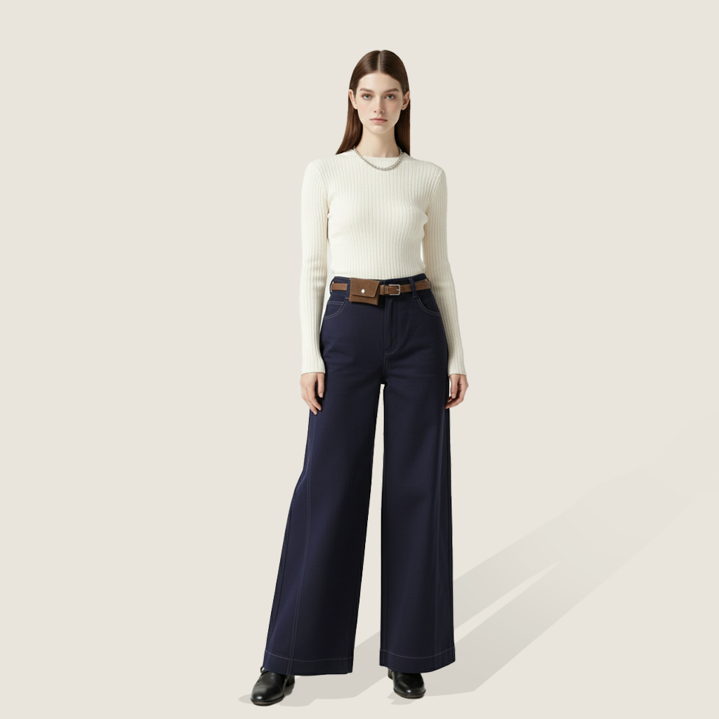 Cotton Wide-Leg Pants M31N