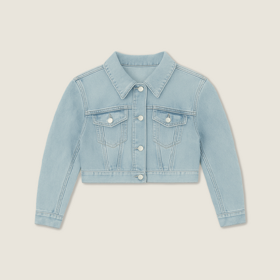 Women's Vintage American Style Cropped Denim Jacket A10013