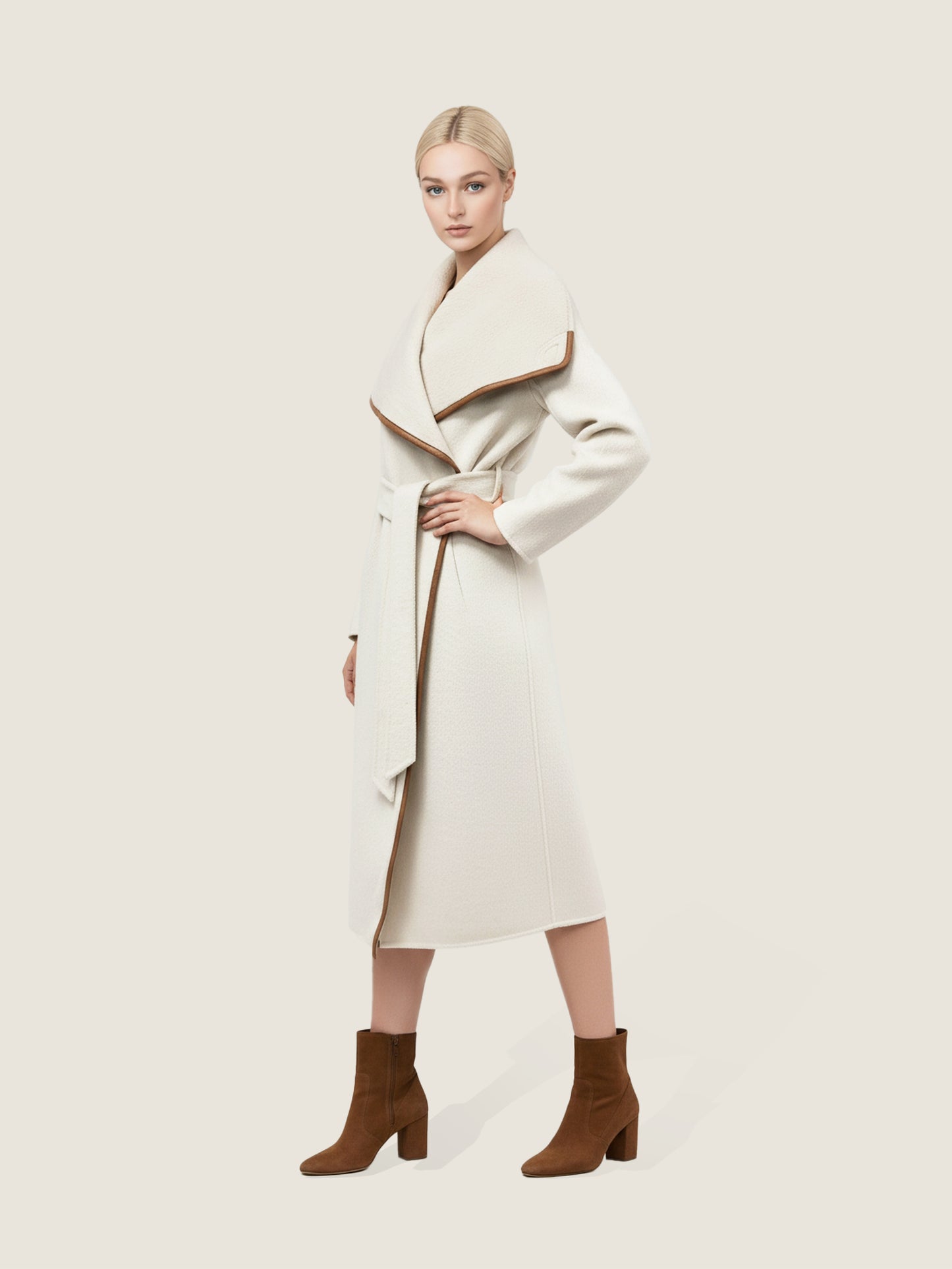 Contour Wool Wrap Coat M31N
