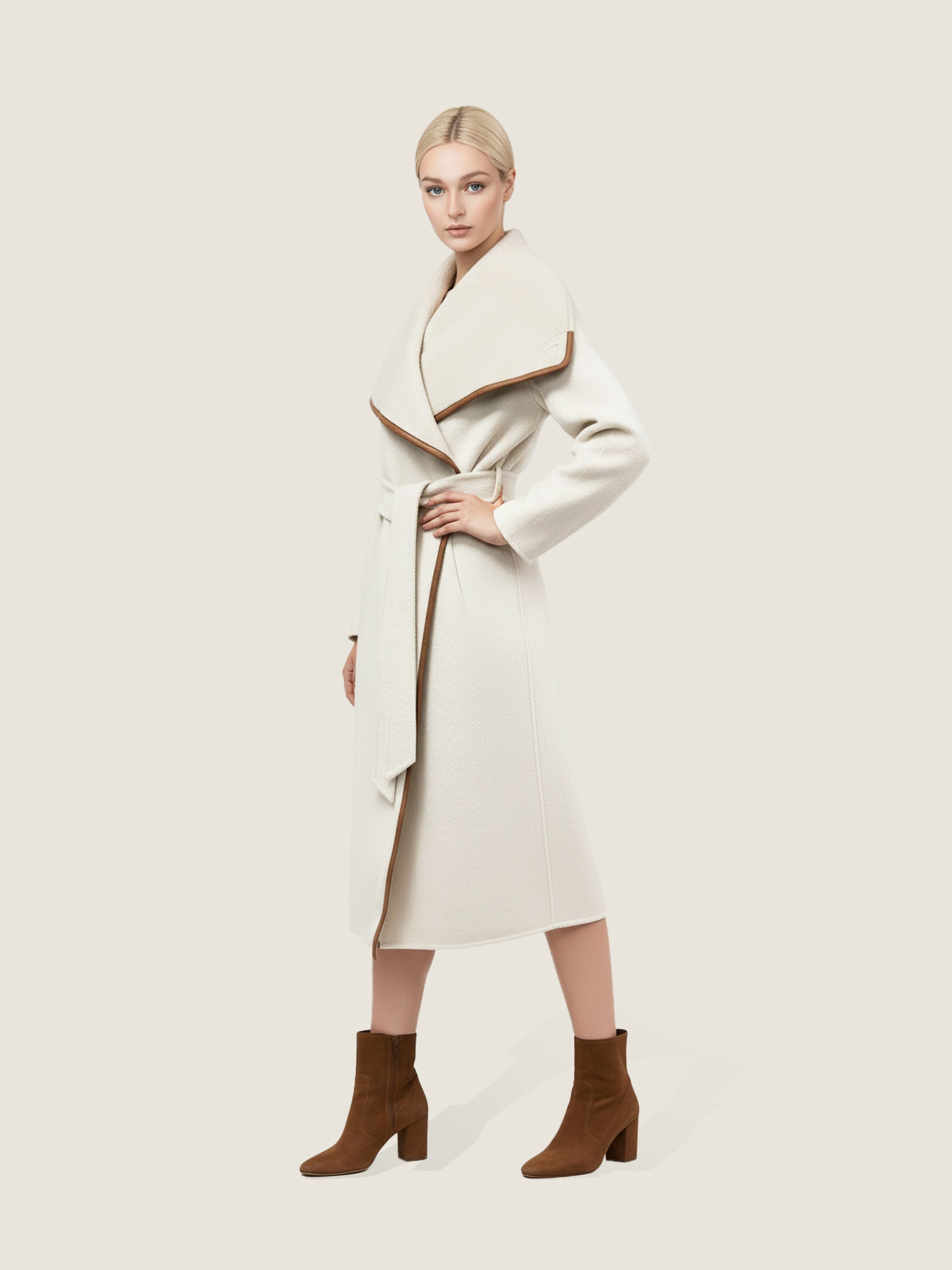 Contour Wool Wrap Coat M31N