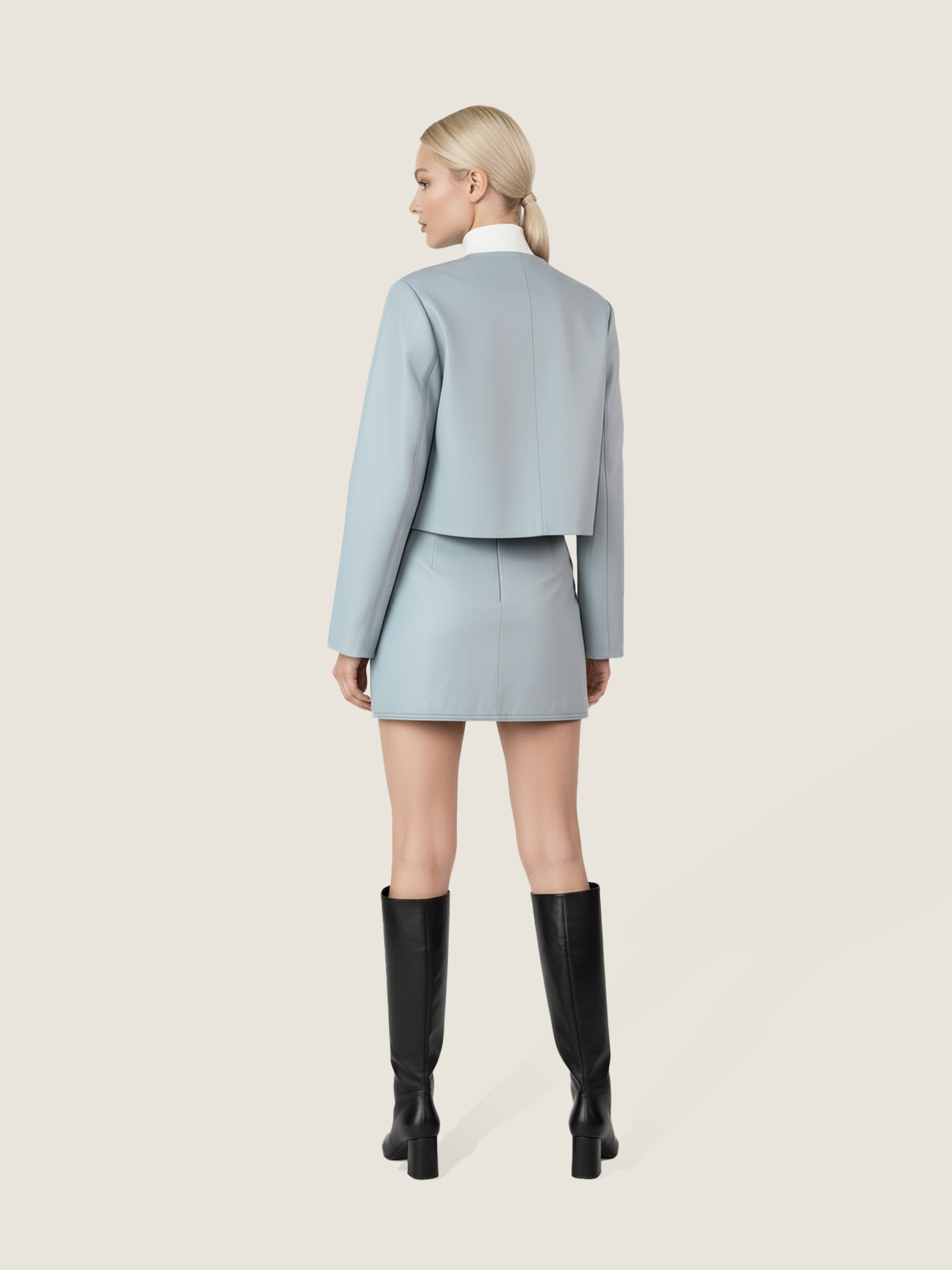 Celeste Lambskin Cropped Jacket M31N