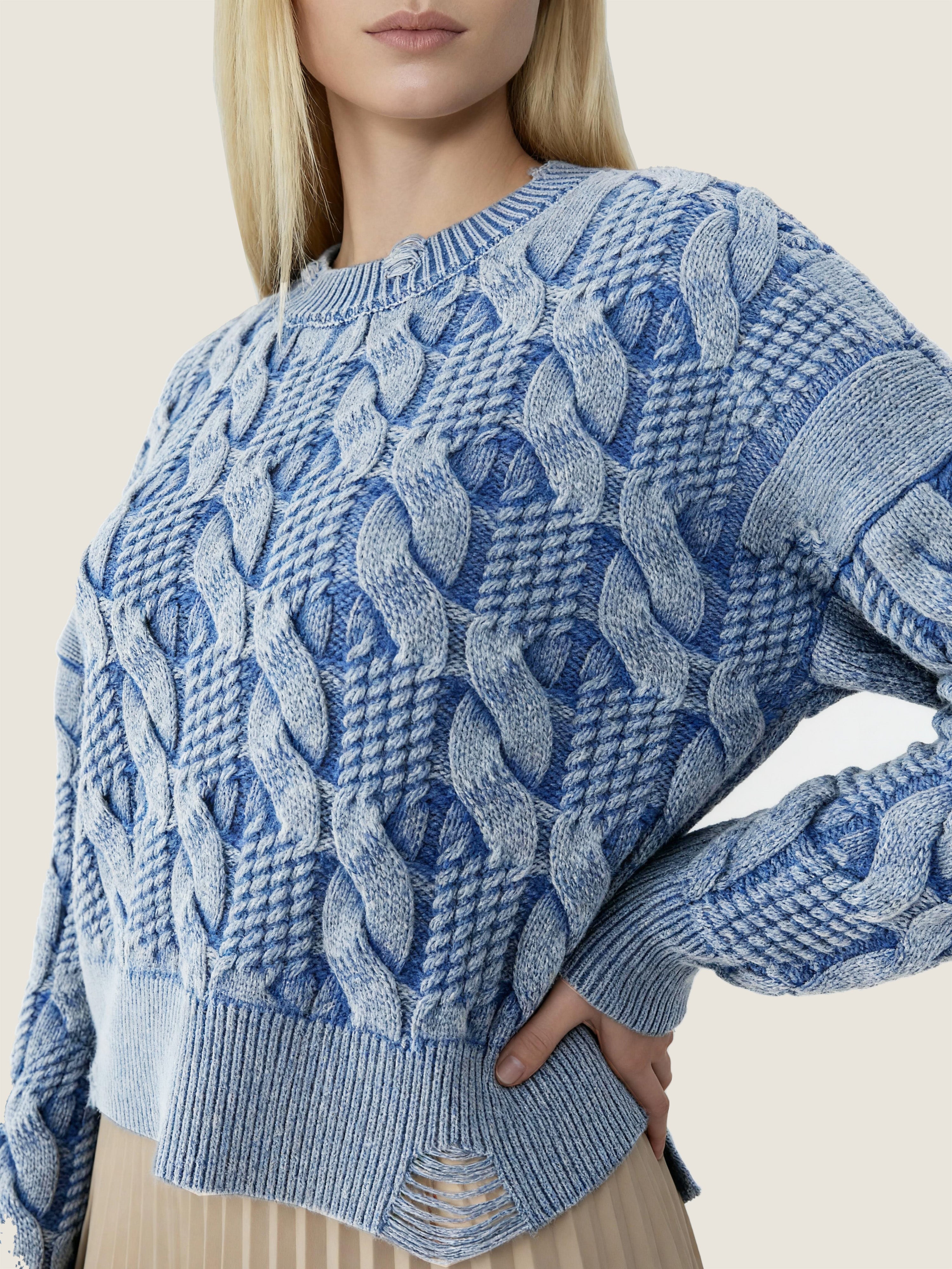 Cable Knit Cotton Sweater M31N