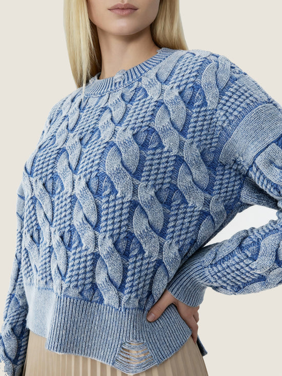 Cable Knit Cotton Sweater M31N