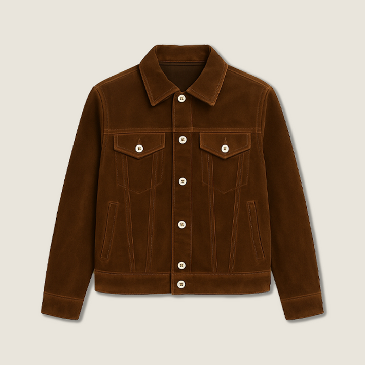 Women's Retro Casual Corduroy Button-Front Trucker Jacket A10232