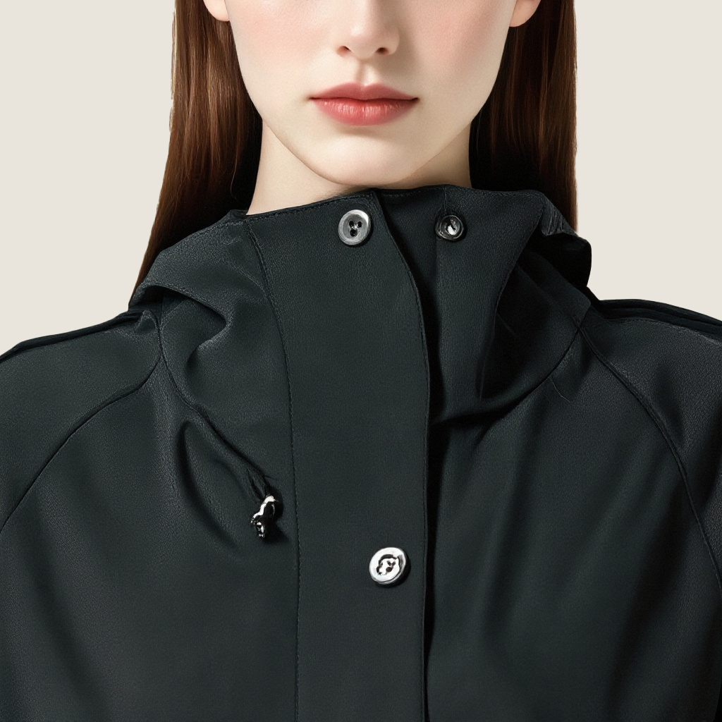 Women's Color-Block Lightweight Hooded Short Jacket A10170