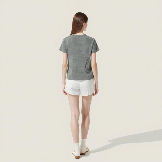 Women's Embroidered Letter Short Sleeve T-Shirt Simple Casual Style A10199
