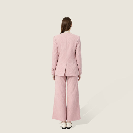 Tailored Single-Breasted Jacket with Flared Pants A10408