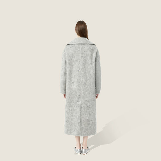 Embellished Wool Double-Breasted Coat A10388