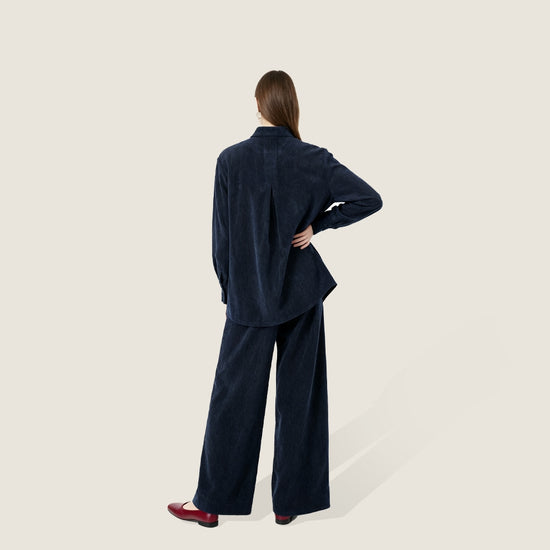 Button Up Corduroy Casual Two-Piece Set A10220