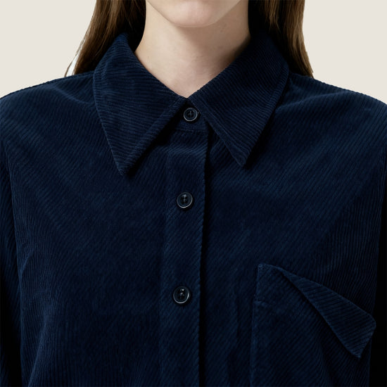 Button Up Corduroy Casual Two-Piece Set A10220