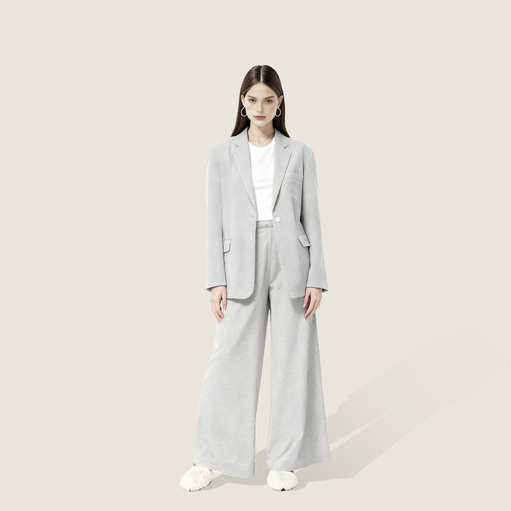 Structured Worsted Wool Jacket with Silk Lining A10406