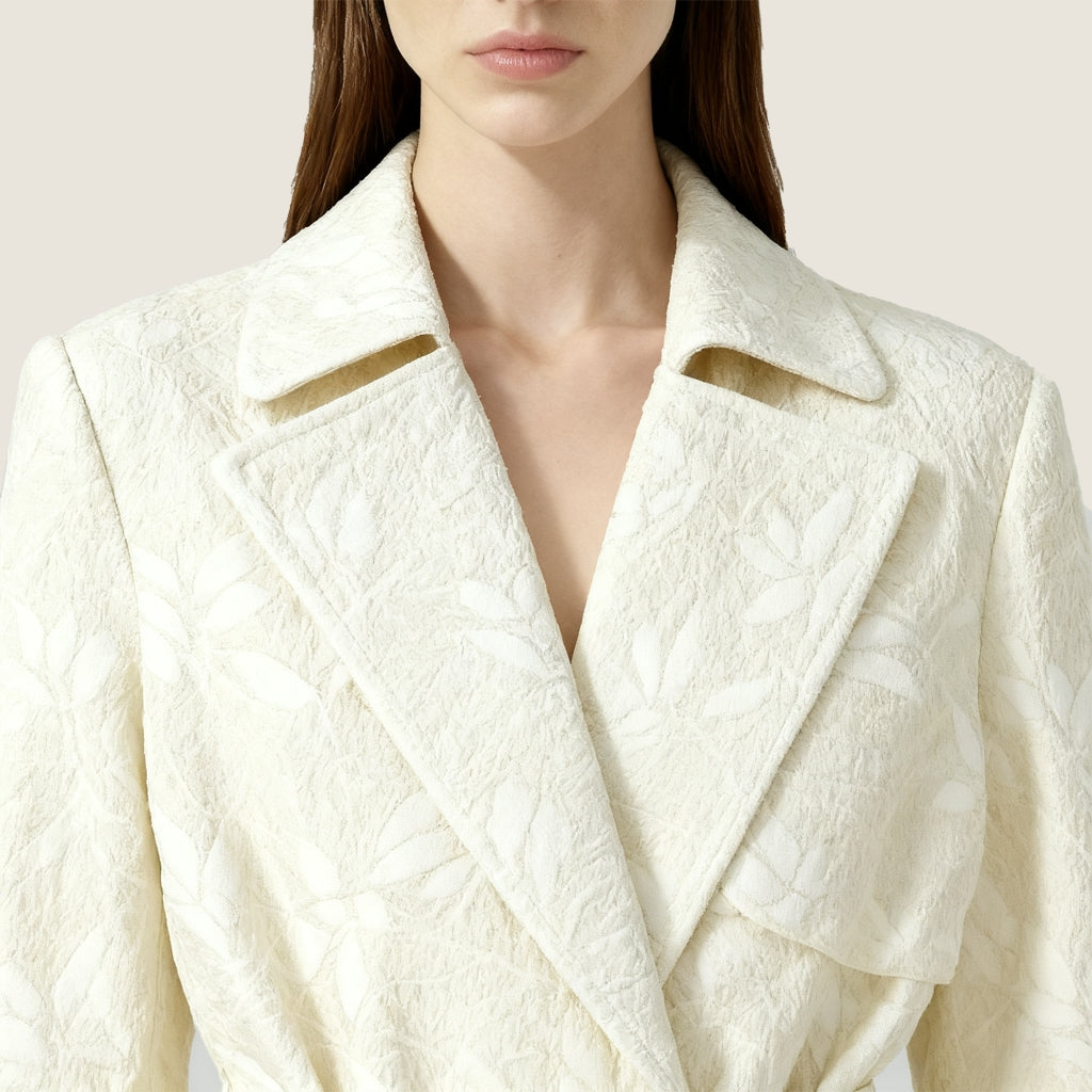 Lace Trench Coat With Belt A10428