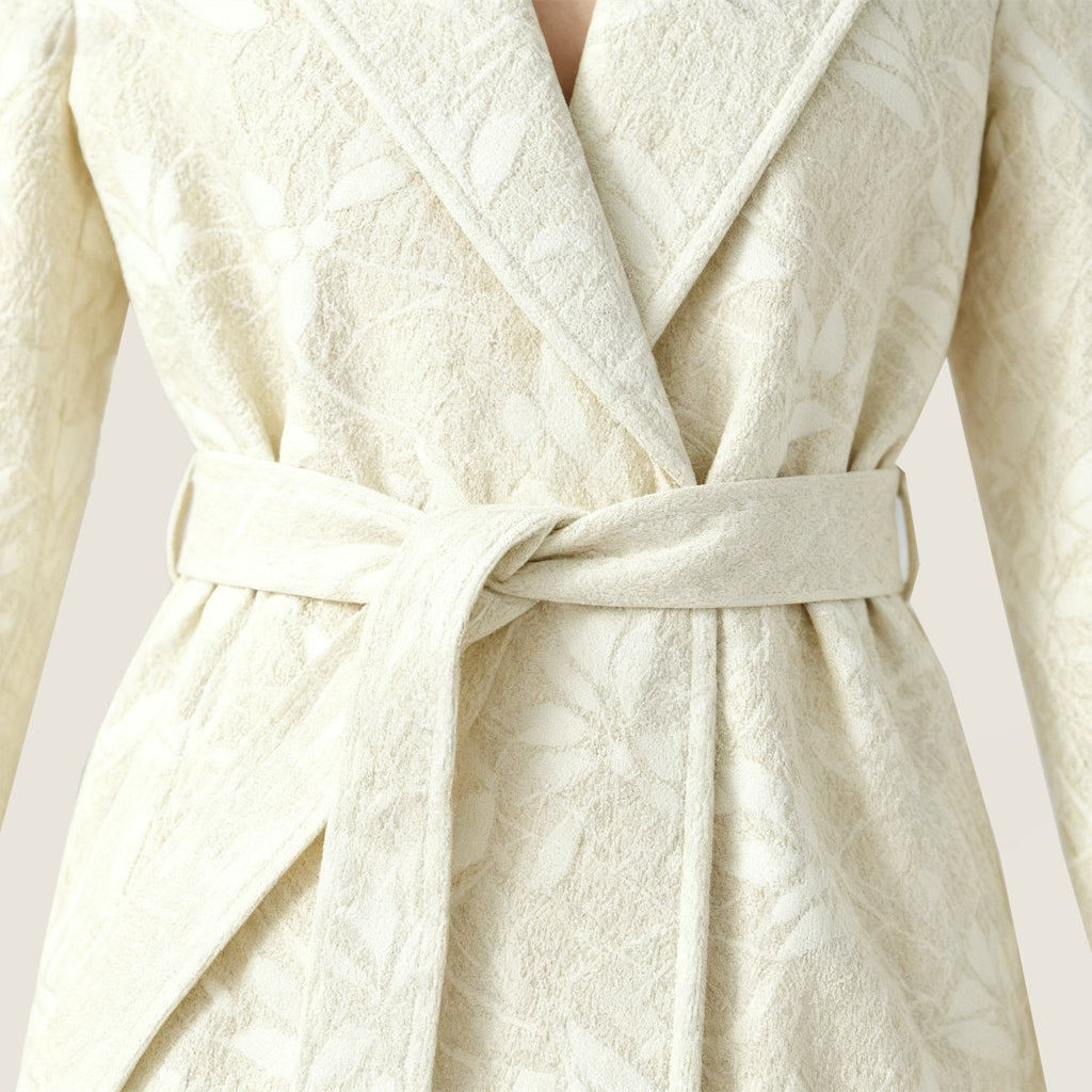 Lace Trench Coat With Belt A10428