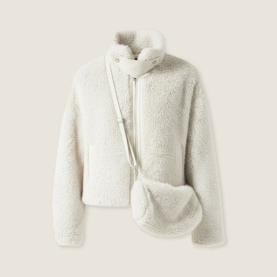 Plush Contrast Zip Jacket M31N