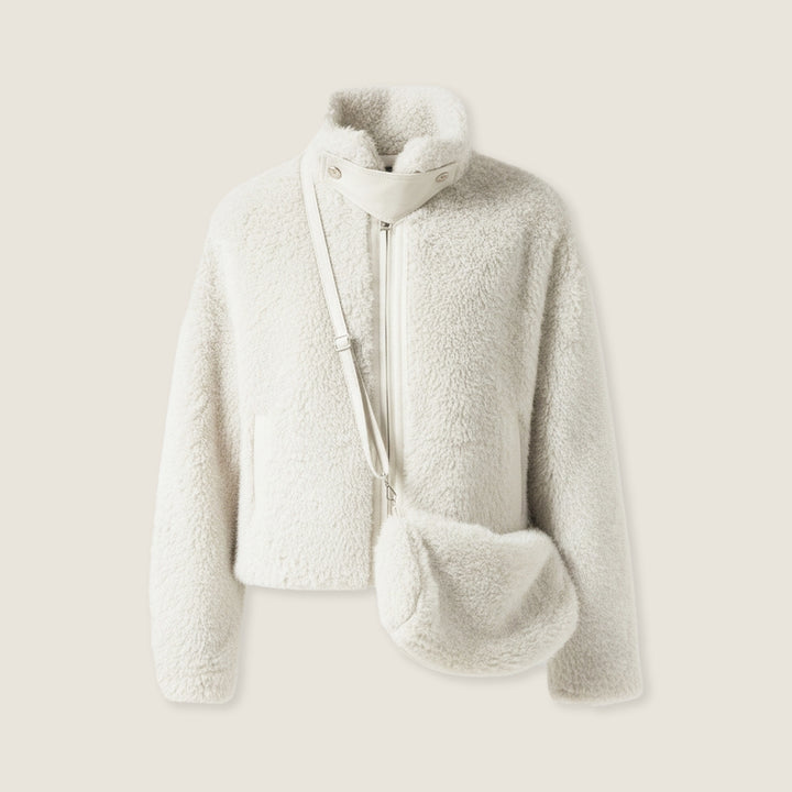 Plush Contrast Zip Jacket M31N