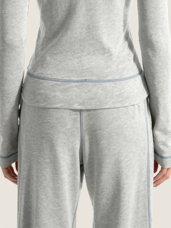 Contrast Stitch Two-Piece Set M31N