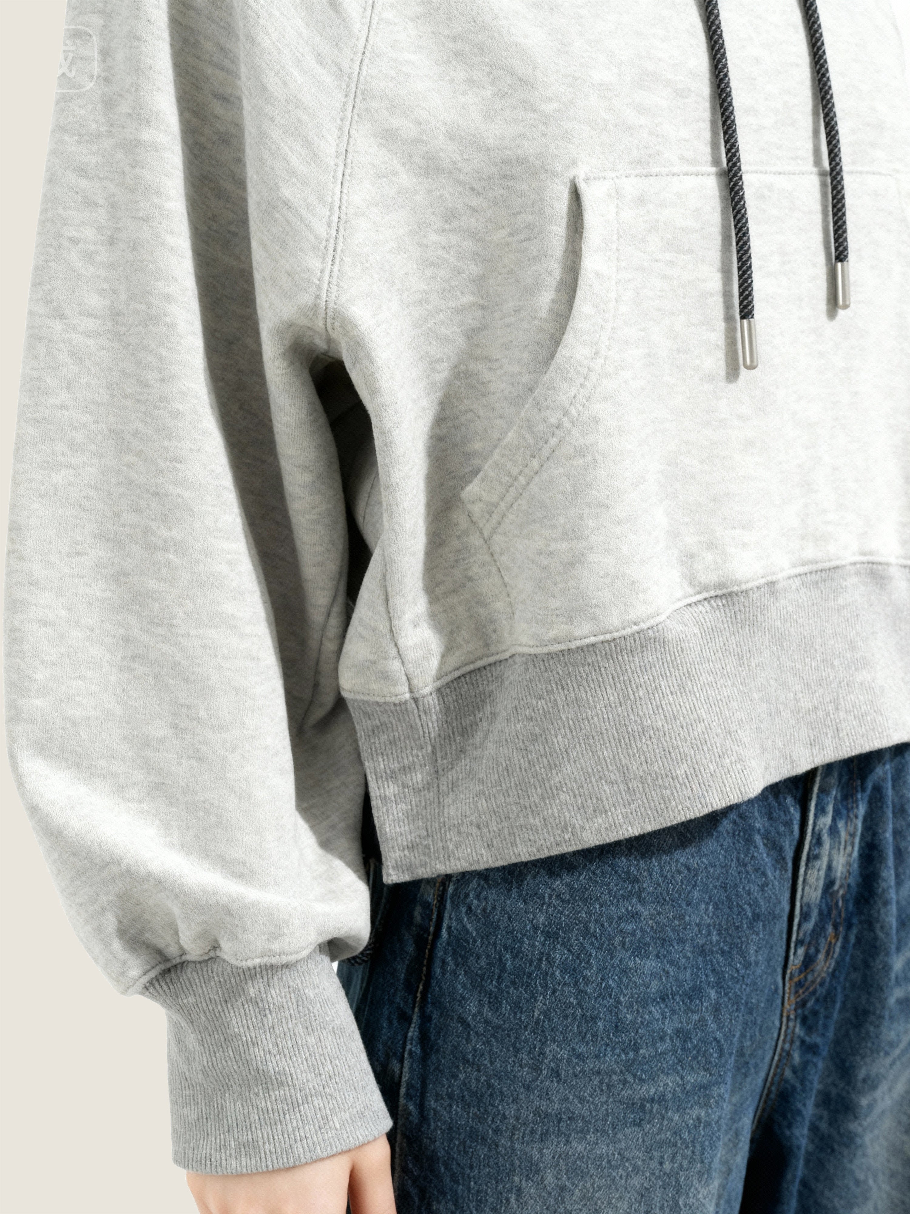 Contrast Hood Zip Hoodie M31N