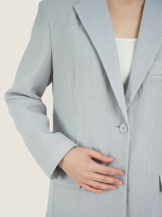 Structured Worsted Wool Jacket with Silk Lining M31N
