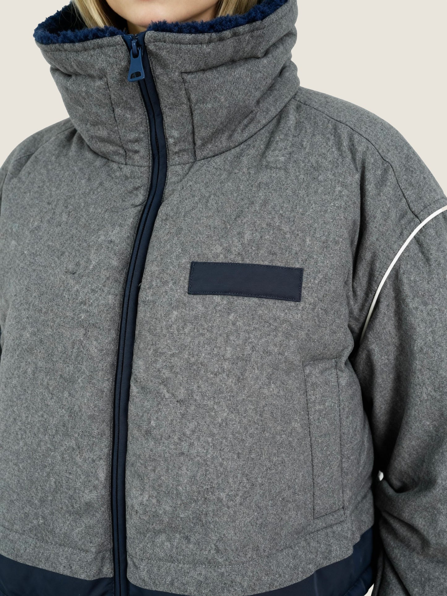 Contrast Trim Down Jacket M31N