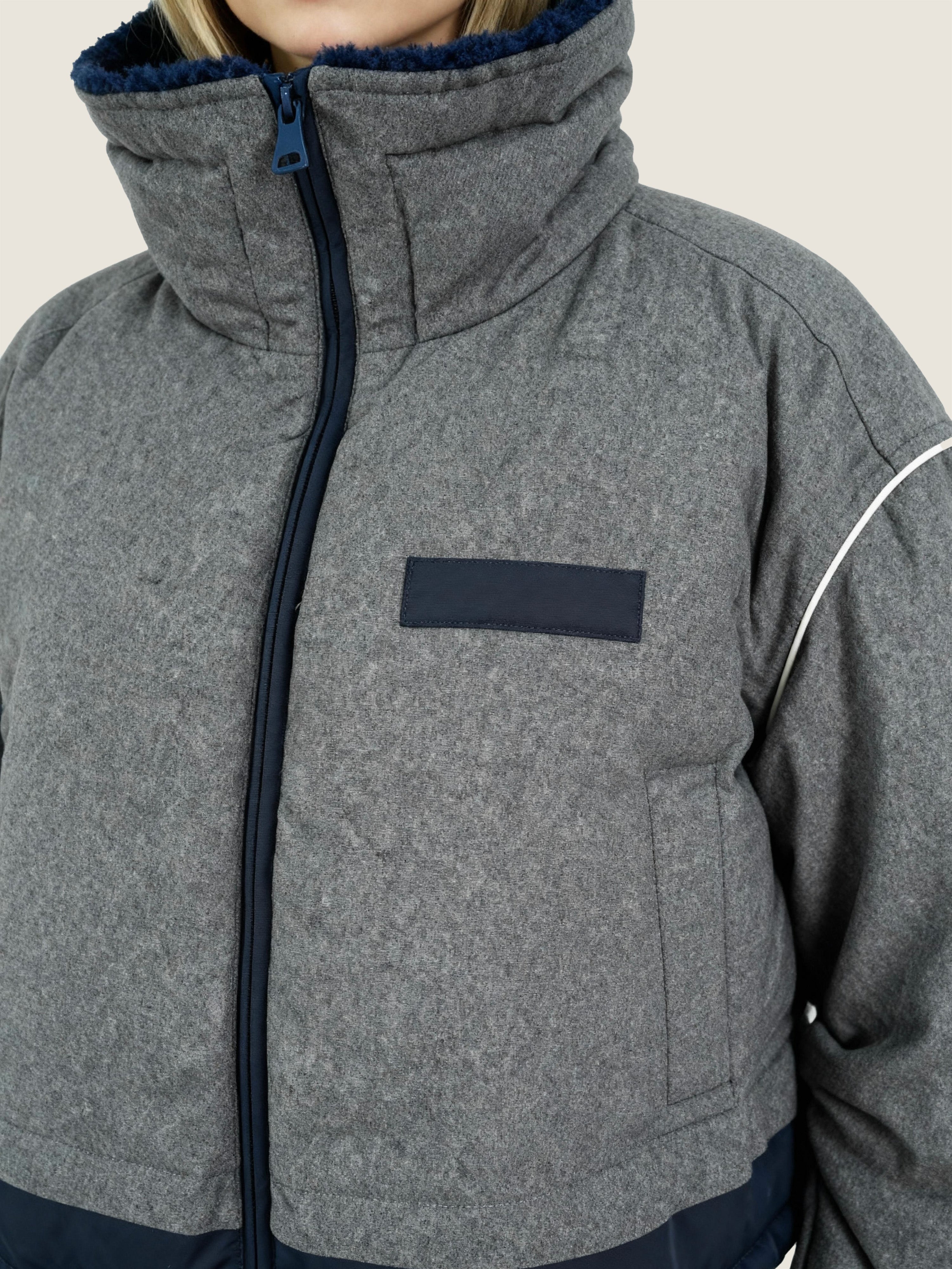 Contrast Trim Down Jacket M31N
